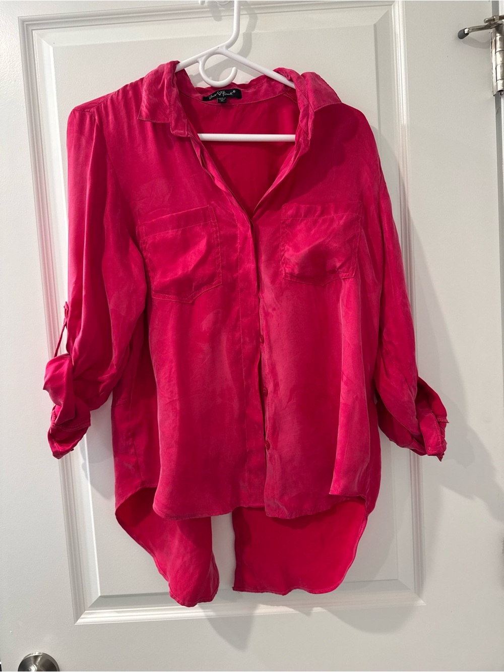 Velvet Heart Hot Pink Button-Front Shirt